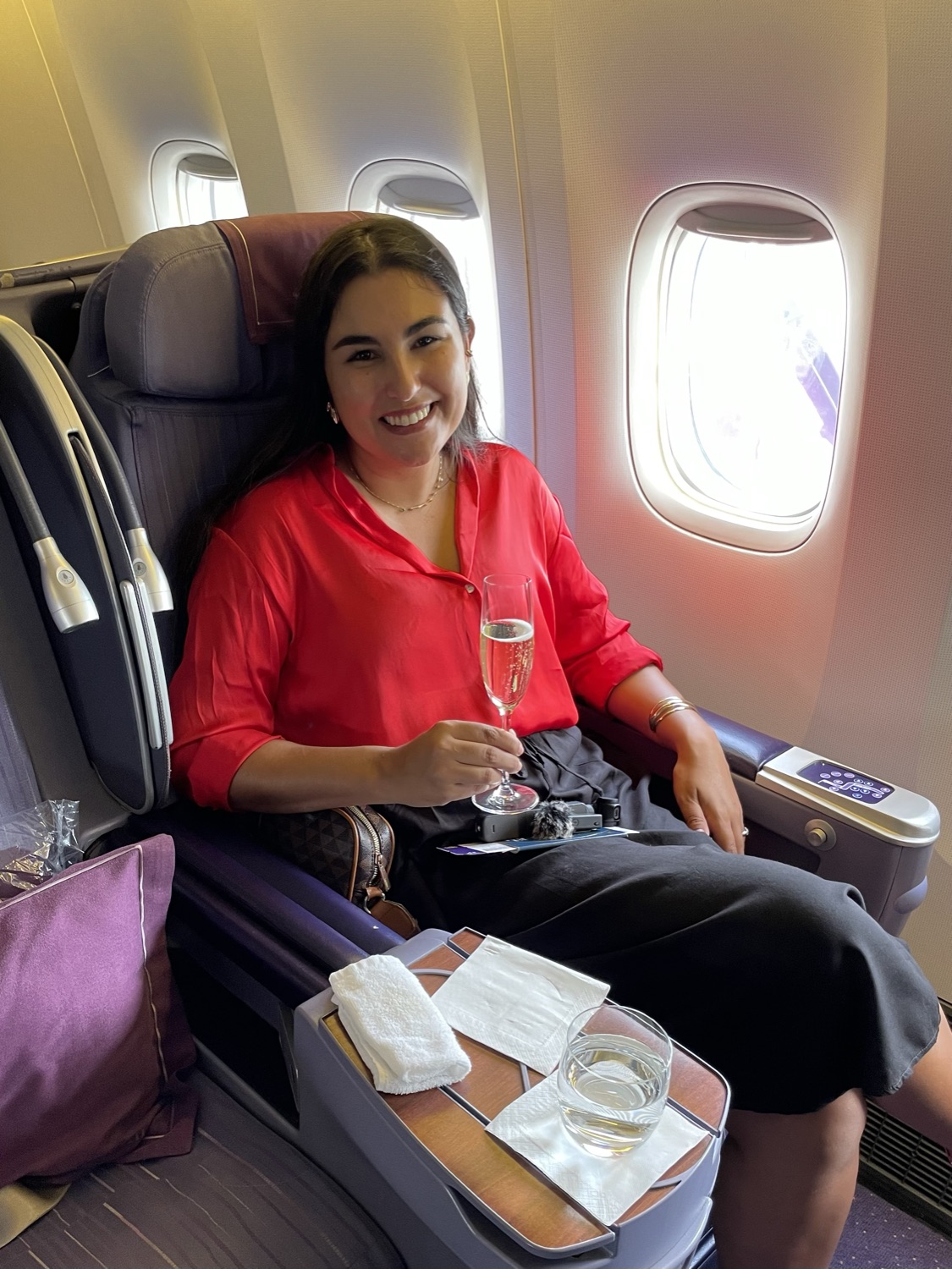 Audrey na executiva da Thai Airways