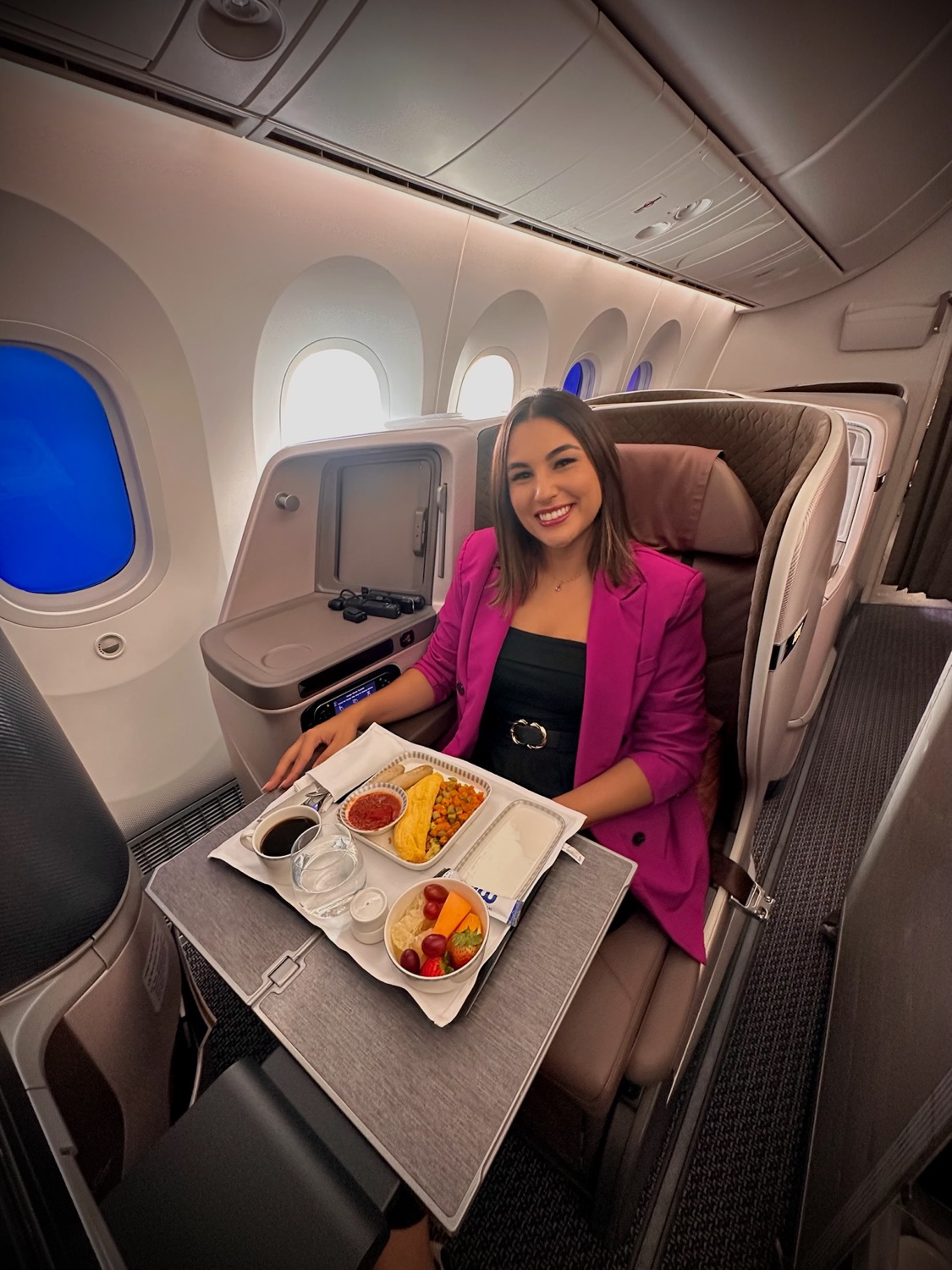 Audrey na executiva da Singapore Airlines